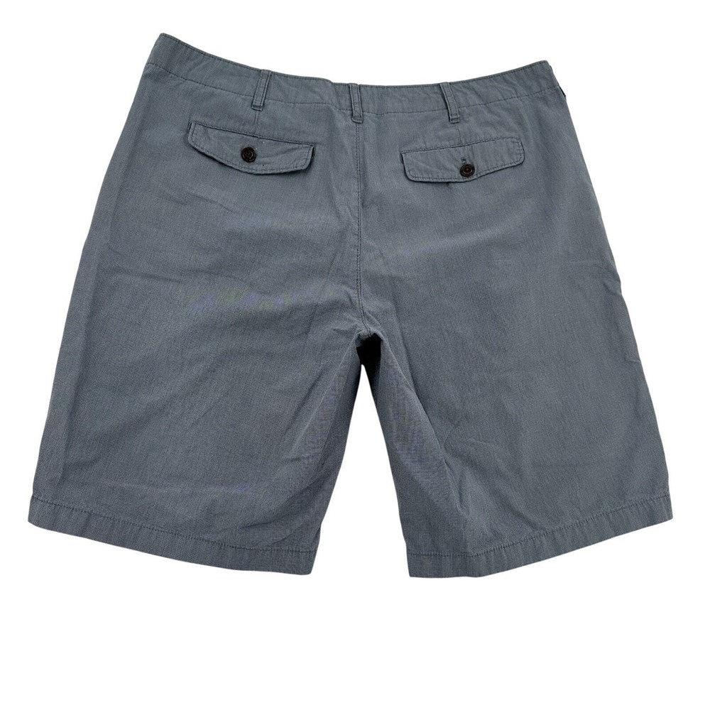 Eddie Bauer Grey Micro Check Cotton Flat Front Chino Shorts Outdoors Men Size 40